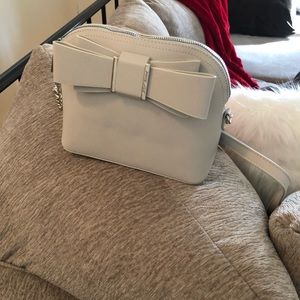 Gray Betsey Johnson Bow Crossbody